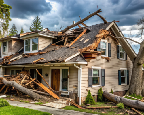 What to do if a tree hits your home